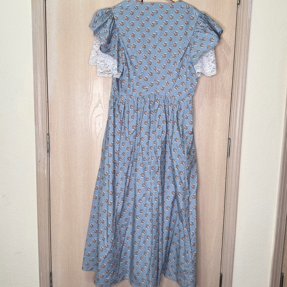 Recollection Mona Print Prairie Cottage Core Pioneer Vintage Style Cotton Dress - Picture 9 of 14